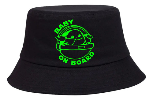 Gorro Pesquero Baby Yoda On Board Sombrero Adulto Sol