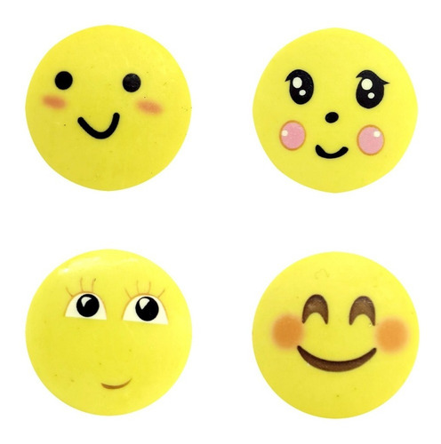 Imagen 4 de 7 de Goma De Borrar Diseño Emojis Pack X 36