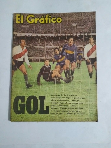 El Grafico 2387 River 1 Boca 2 Año 1965