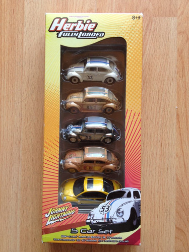 Set De 5 Herbie Vw Vocho Johnny Lightning , Beetle Set A