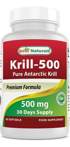 Krill 500 Mg, Best Naturals, 60 Caps,