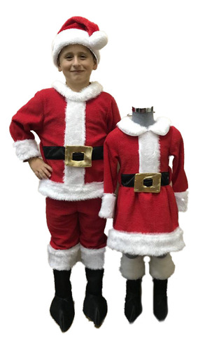 Disfraz Navidad Navideño Santa Claus Para Niño Talla 2 - 8