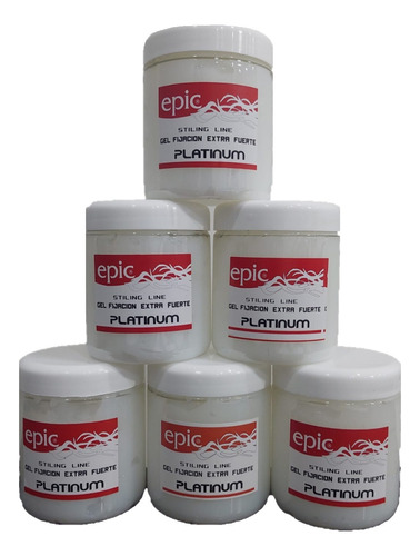 Gel Epic Platinum Fijacion Extra Fuerte 250 Ml X 6 Unidades