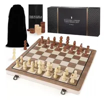 Comprar Banna Juego De Ajedrez Y Damas Magnético Juego De Estrategia Para Entrenar El Pensamiento Lógico Tablero De Ajedrez Plegable Ajedrez De 39 X 39 Cm