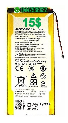 Batería Pila Motorola Ga40 G4 Plus G4 3000mah Tienda Guupi