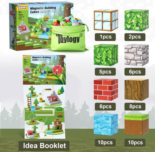 Bloques Magnéticos - Build Mine Magnet World Edition, Juguet