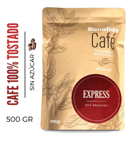 Cafe En Grano O Molido Bonafide Sin Azúcar Para Expresso 1kg