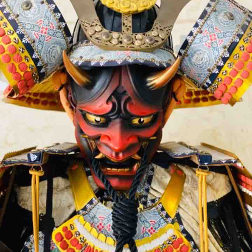 Máscara De Halloween Do Tio Samurai Oni Mascaras De Látex