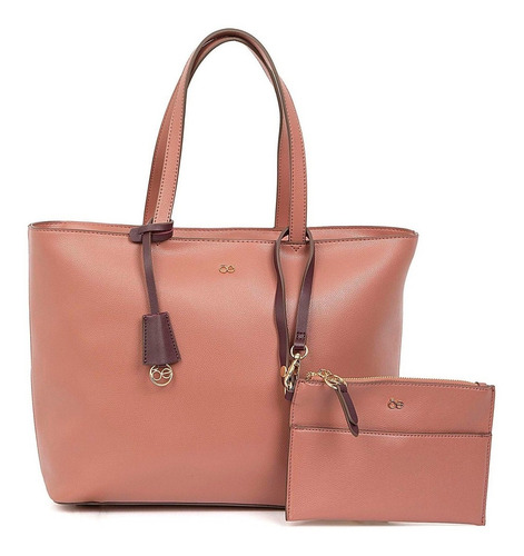 Bolsa Tote Cloe 2 En 1 Charm Metálico Color Pathé