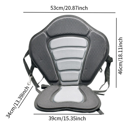 Asiento Acolchado De Kayak Con Correas Ajustables De