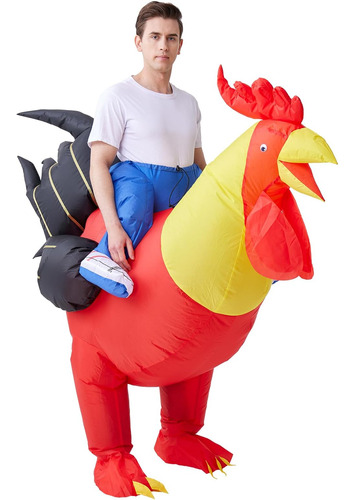 Traje Inflable Vurpoksi Ride-on Rooster Air Blow Up Traje R
