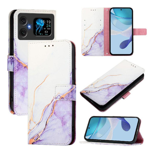 Funda For Cubot A20 Con Función Atril Y Diseño De Mármol De Poliuretano.