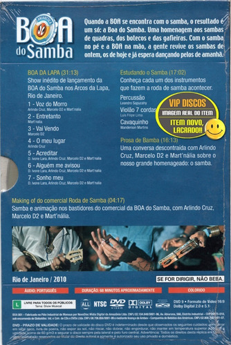 Dvd Boa Do Samba D. Ivone Lara Arlindo Cruz Original Lacrado