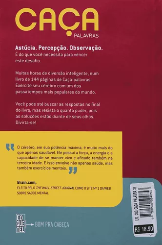 Livro Coquetel Caça Palavras Jumbo Fácil- 3 no Shoptime