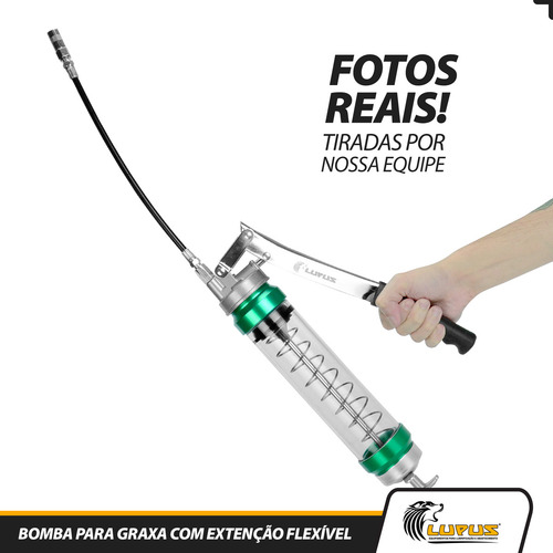 Bomba De Graxa Manual Engraxadeira Extenção Flexível Lupus
