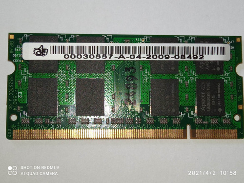 Memória Ddr2 800 Ou 667 Notebook Dell Positivo Acer Lg (Usado)