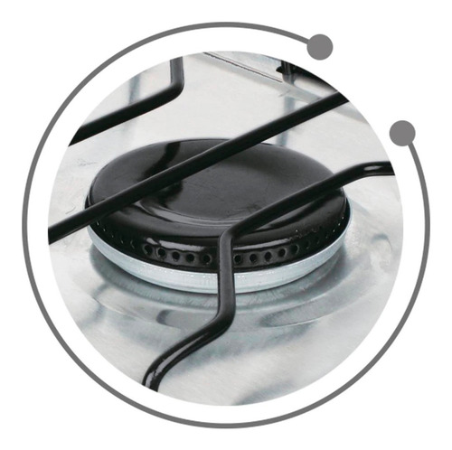 Imagen 5 de 7 de Estufa De Mesa Acero Inoxidable 4 Quemadores Superiores