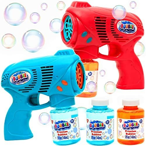 Pistolas De Burbujas Con 2 Soluciones Para Niños