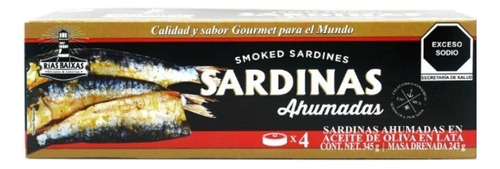 Sardinas Ahumadas En Aceite De Oliva Rias Baixas 460 G