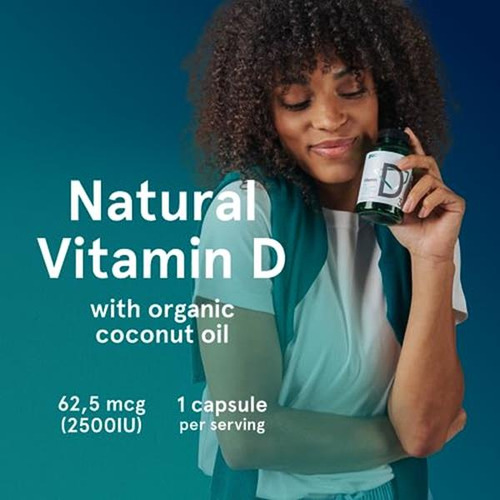 Puori Vitamina D3 2500 Ui Con Aceite De Coco 120 Cápsulas