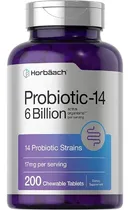 Comprar Probiótico-14 6 Mil Millones Horbäach 200 Tabletas Sabor Neutro