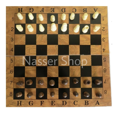 Imagem 6 de 8 de Jogo Xadrez Dobrável Peças Tabuleiro Madeira Numerado 30 Cm