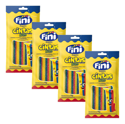 Goma Cinta Pitufo Colombia Fini 70 Gr X4 Uds