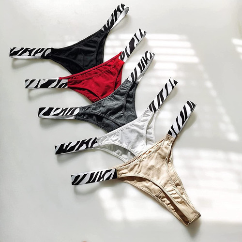 Tanga Sexy Para Mujer Bragas De Algodón Con Espalda En T A