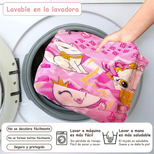 Cobertores De Felpa Suave De Dibujos Animados Para Niños Rosa Gato