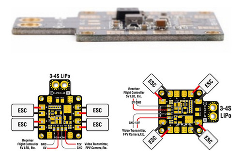 . Placa De Distribuição De Energia Pdb Xt60 Bec 5v 2a 12v
