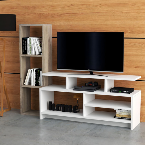 Mesa Para Lcd Led Living Rack Modular Moderno H/55 Color Marrón