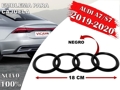 Emblema Para Cajuela Audi A7/s7 2019-2020 Color Negro