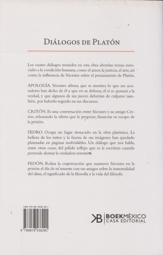 Dialogos De Platon, De Platón. Casa Editorial Boek Mexico, Tapa Blanda En Español, 0