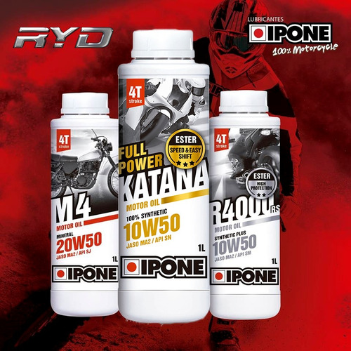 Aceite Ipone 10w50 Katana Sintético 100% Full Power Ryd