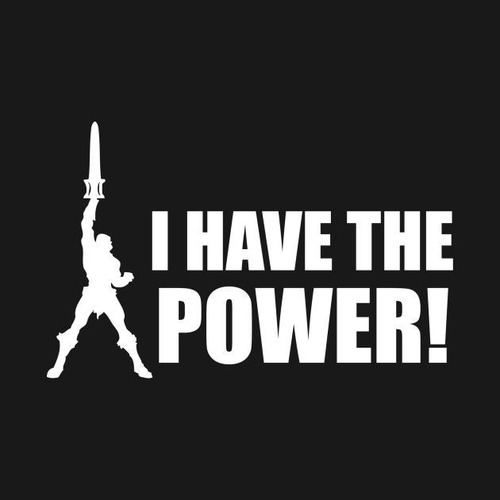 Calco Ploteo Old School He Man I Have The Power 28 Cm.