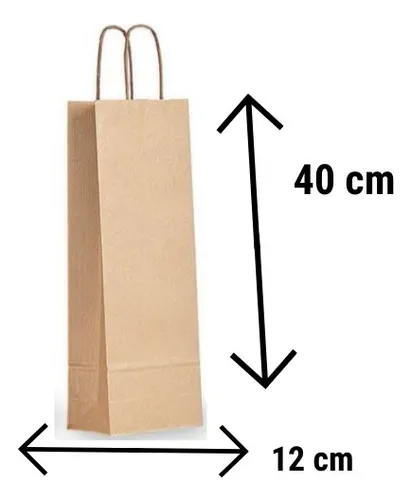Bolsas De Papel Madera Kraft 12x40 Kpb Paquete X100 U 1 Bot