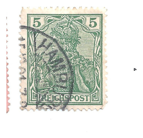 Selo Postal Antigo Alemanha Império - 1880 - 5 Cents - F15