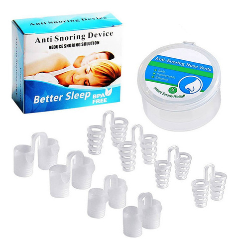 Dilatador Nasal Dispositivo Anti Ronquidos De Silicona 8 Pzs