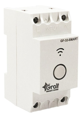 Imagen 1 de 7 de Interruptor Inteligente Wifi Gralf Gf-32-smart Para Riel Din