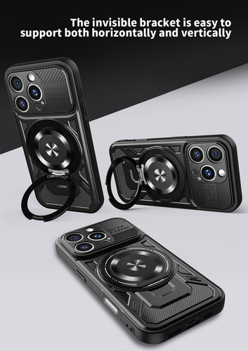 Funda Para Teléfono De La Serie Samsung, Soporte De Descompresión Giratorio, Carga Inalámbrica Magnética, Soporte Para Coche, Funda Protectora