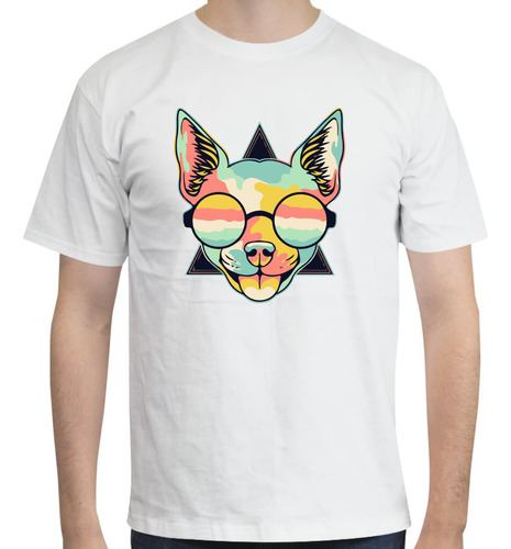 Playera De Perro Chihuahua Con Lentes Triángulo