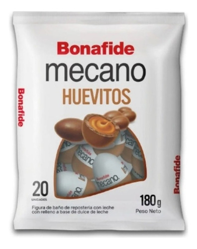 Mini Huevito Mecano Con Dulce De Leche Bonafide X 20 Un