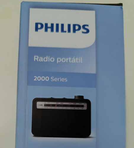 Radio portátil AM/FM Philips TAr2506 127V Analogica Portatil Negro