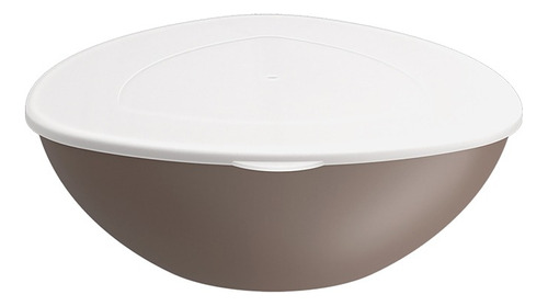 Ensaladera Trian.c/tp 2,50l De Plastico Essential Warm Gray