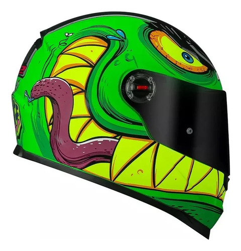 Capacete Ls2 Ff358 Rampage Verde Amarelo Fechado