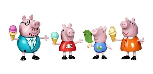 Figura Peppa Pig Helados Con Su Familia