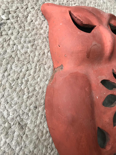 Búho Artesanal De Barro Para Colgar (Usado)