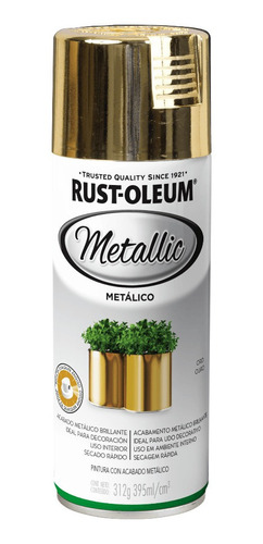 Pintura Metálica En Aerosol 312gr Rust Oleum Metallic Oro