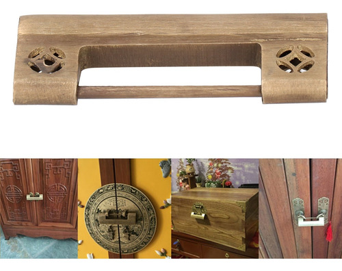 Candado De Cobre Con Llave Antigua De Estilo Chino Para Cerr