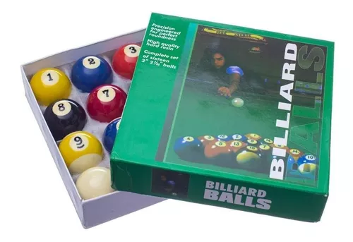 Jogo De Bolas Numeradas Importada Billiards 52.4mm